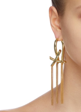 Figure View - Click To Enlarge - ELLERY - 'Intellectual' knot chain drop earrings