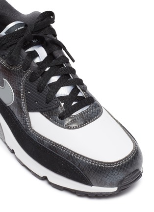 Detail View - Click To Enlarge - NIKE - 'Air Max 90 QS' snake embossed leather panel sneakers
