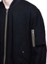 Detail View - Click To Enlarge - HAIDER ACKERMANN - Padded fleece wool bomber jacket