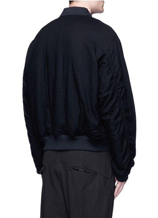 Back View - Click To Enlarge - HAIDER ACKERMANN - Padded fleece wool bomber jacket