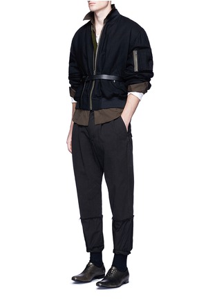 Figure View - Click To Enlarge - HAIDER ACKERMANN - Padded fleece wool bomber jacket