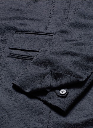 Detail View - Click To Enlarge - HAIDER ACKERMANN - Satin collar jacquard coat