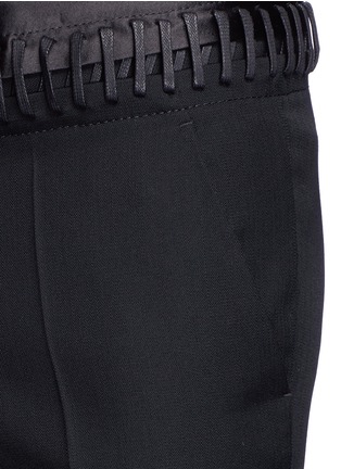Detail View - Click To Enlarge - HAIDER ACKERMANN - Lace-up satin waist pants