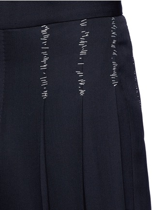 Detail View - Click To Enlarge - HAIDER ACKERMANN - Triple pleated wide leg fleece wool pants