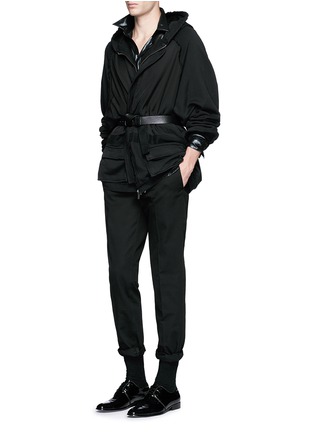 Figure View - Click To Enlarge - HAIDER ACKERMANN - 'Perth' oversized zip hoodie