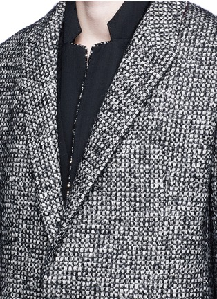 Detail View - Click To Enlarge - HAIDER ACKERMANN - Brushed fleece wool blend jacquard coat