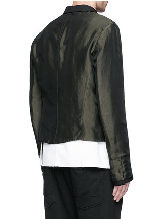 Back View - Click To Enlarge - HAIDER ACKERMANN - Contrast reverse panel soft blazer