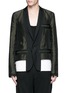 Main View - Click To Enlarge - HAIDER ACKERMANN - Contrast reverse panel soft blazer