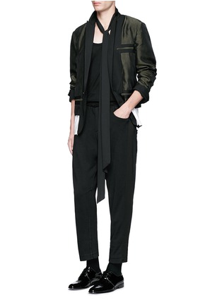 Figure View - Click To Enlarge - HAIDER ACKERMANN - Contrast reverse panel soft blazer