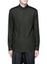 Main View - Click To Enlarge - HAIDER ACKERMANN - Lace-up insert fleece wool shirt