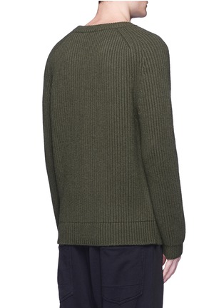 Back View - Click To Enlarge - HAIDER ACKERMANN - Fleece wool rib knit sweater