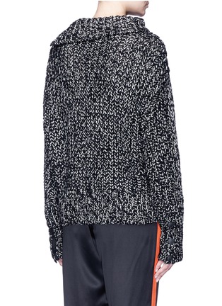 Back View - Click To Enlarge - RAG & BONE - 'Sandra' button turtleneck chunky knit sweater