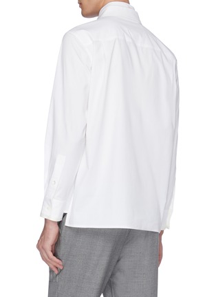 Back View - Click To Enlarge - UNCENSORED - Layered collar slanted placket shirt