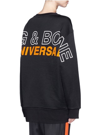 Back View - Click To Enlarge - RAG & BONE - 'Moto' oversized logo graphic print sweatshirt