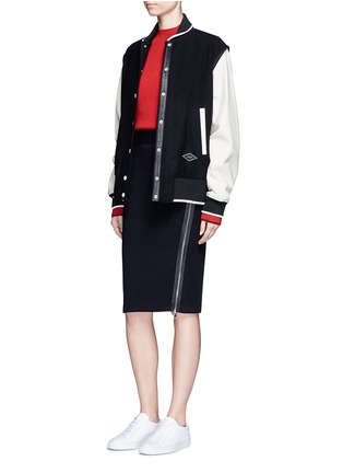 Figure View - Click To Enlarge - RAG & BONE - Side zip double knit track skirt