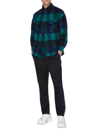 Figure View - Click To Enlarge - UNCENSORED - Check plaid melton shirt jacket