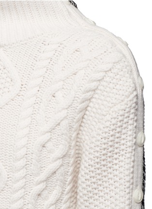 Detail View - Click To Enlarge - RAG & BONE - 'Ida' button seam mixed knit turtleneck sweater
