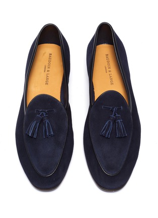 Detail View - Click To Enlarge - BAUDOIN & LANGE - 'Sagan' tassel suede loafers