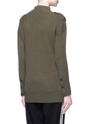 Back View - Click To Enlarge - RAG & BONE - Dale' twist front Merino wool sweater