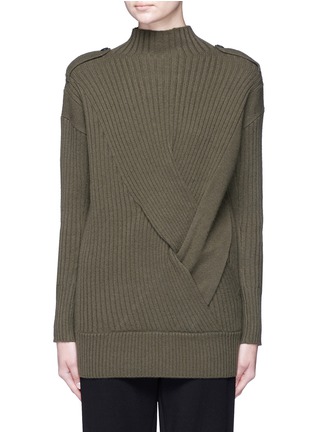 Main View - Click To Enlarge - RAG & BONE - Dale' twist front Merino wool sweater