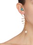 Figure View - Click To Enlarge - EJING ZHANG - 'Santolina' freshwater pearl resin swirl drop single ear cuff
