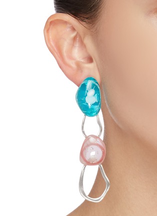 Figure View - Click To Enlarge - EJING ZHANG - 'Tilda' resin link drop earrings