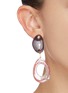 Figure View - Click To Enlarge - EJING ZHANG - 'Kaare' resin link teardrop earrings