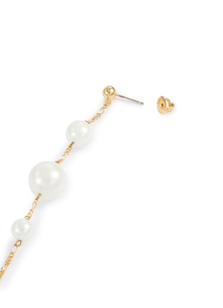 Detail View - Click To Enlarge - BITTERSWEET - 'Celeste' faux pearl linear drop single earring