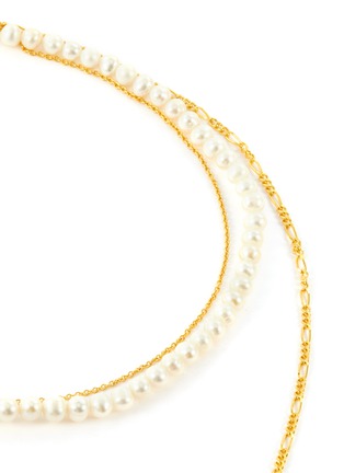 Detail View - Click To Enlarge - BITTERSWEET - Faux pearl link chain necklace