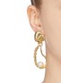 Figure View - Click To Enlarge - OOAK - Shell stud detachable cutout oyster drop single earring