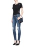 Figure View - Click To Enlarge - J BRAND - 'Super Skinny' distressed denim pants