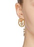 Figure View - Click To Enlarge - OOAK - Glass crystal cutout lemon chain drop single earring
