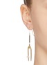 Figure View - Click To Enlarge - OOAK - Glass crystal fork single drop earring