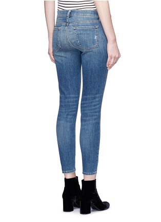 Back View - Click To Enlarge - J BRAND - Distressed cropped skinny jeans