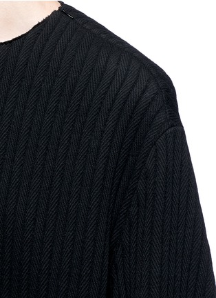 Detail View - Click To Enlarge - MS MIN - Oversized chunky wool ribbed top