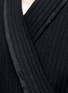 Detail View - Click To Enlarge - MS MIN - Asymmetric chunky wool ribbed wrap jacket