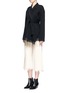 Figure View - Click To Enlarge - MS MIN - Asymmetric chunky wool ribbed wrap jacket