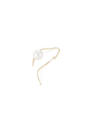 Detail View - Click To Enlarge - TASAKI - 'Balance' Akoya pearl 18k yellow gold thread through earrings