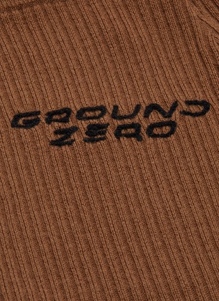  - GROUND ZERO - Logo embroidered flare pants