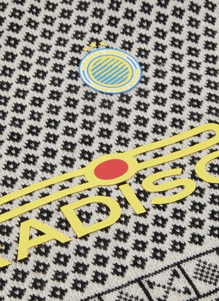  - GROUND ZERO - Reflective logo embroidered Icelandic sweater