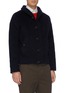 Front View - Click To Enlarge - SEALUP - Felted cotton ribbed collar blouson jacket