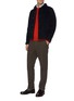 Figure View - Click To Enlarge - SEALUP - Felted cotton ribbed collar blouson jacket