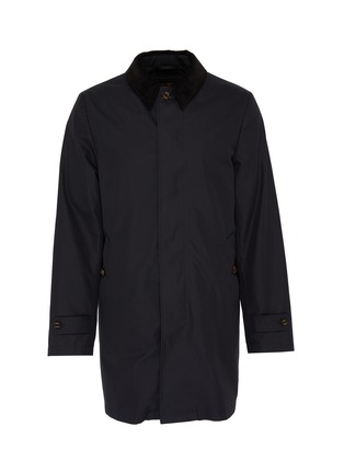 Main View - Click To Enlarge - SEALUP - Contrast corduroy collar coat