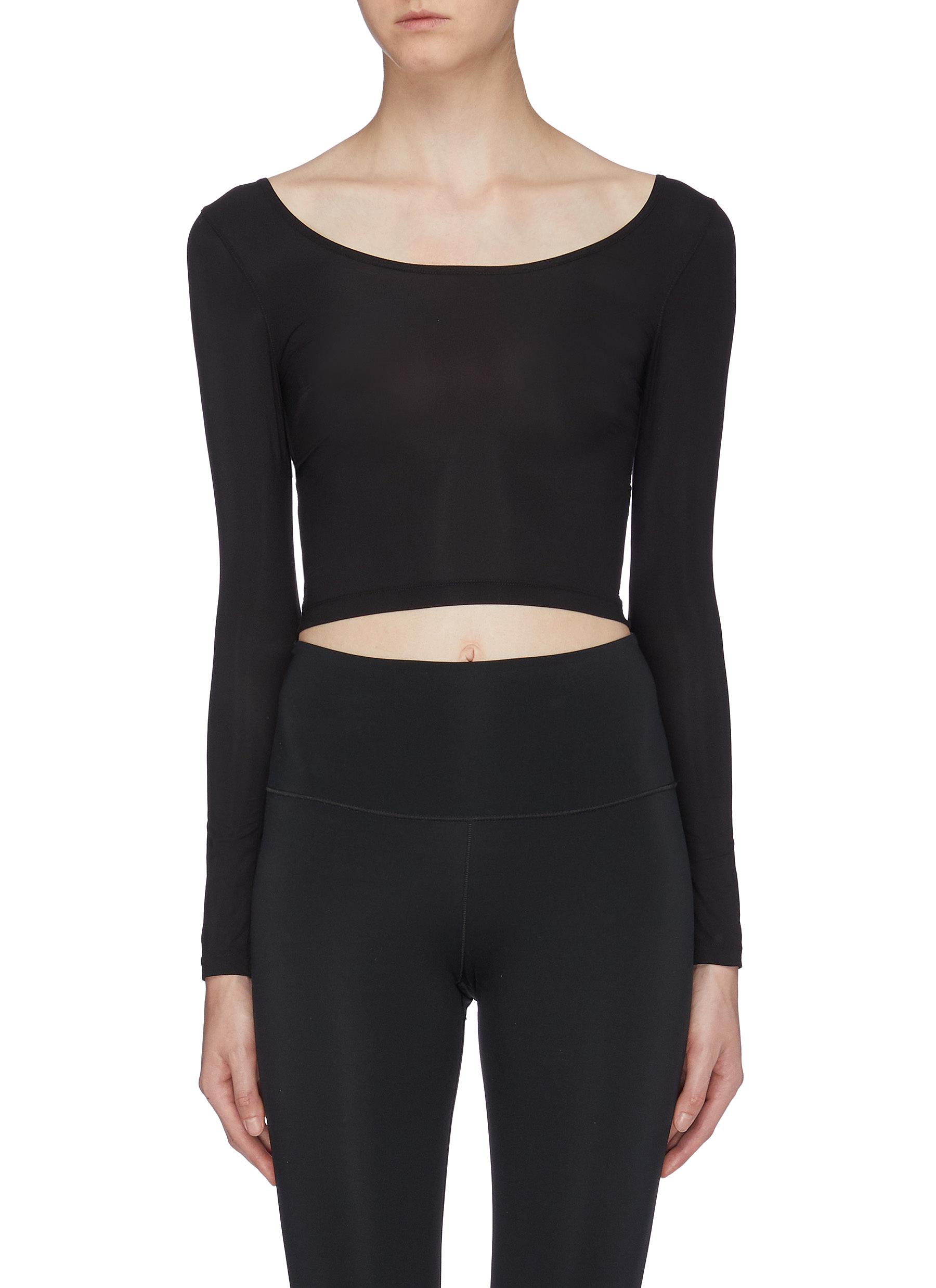 Performance cropped long sleeve T-shirt by Wone