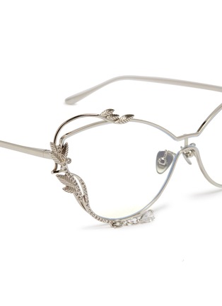 Detail View - Click To Enlarge - WHATEVER EYEWEAR - 'Laurel' detachable vine rim metal cat eye optical glasses