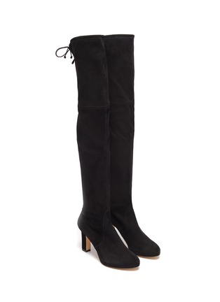 Detail View - Click To Enlarge - STUART WEITZMAN - 'Ledyland' suede thigh high platform boots