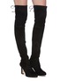 Figure View - Click To Enlarge - STUART WEITZMAN - 'Ledyland' suede thigh high platform boots