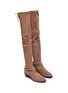 Detail View - Click To Enlarge - STUART WEITZMAN - 'Midland' stretch suede thigh high boots