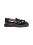 Main View - Click To Enlarge - STUART WEITZMAN - 'Plum' tassel leather loafers