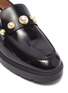 Detail View - Click To Enlarge - STUART WEITZMAN - 'Suki' faux pearl embellished leather loafers